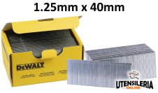 Groppini 18 gauge galvanizzati 1.25x40mm DeWalt (5000pz) Groppini 18 gauge galvanizzati 1.25x40mm DeWalt (5000pz)