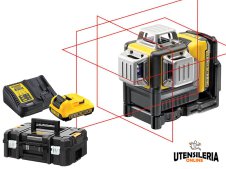 Laser 3 linee 360 gradi 15m DeWalt XR Litio 10,8V raggio ROSSO