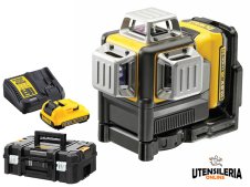 Laser 3 linee 360 gradi 30m DeWalt XR Litio 10,8V raggio VERDE