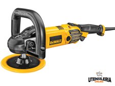 Lucidatrice DeWalt 150/180mm 1250W con platorello e tampone in lana