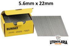 Punti metallici SX galvanizzati 5.6x22mm DeWalt (5000pz) Punti metallici SX galvanizzati 5.6x22mm DeWalt (5000pz)
