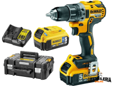 Trapano avvitatore con percussione DeWalt 18V XR Litio 5.0Ah