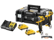 Trapano a percussione DCD701 + avvitatore a impulsi DCF801 DeWalt in KIT