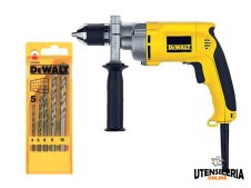 Trapano elettrico rotativo DeWalt 701W con set 6 punte per acciaio