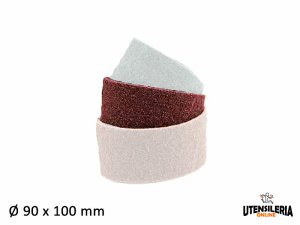 Nastri abrasivi grana media rosso 90x100mm (4pz)