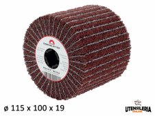 Rulli Mix in fibra di nylon alternata 115x100mm grana 60-180 (1pz) Rulli Mix in fibra di nylon alternata 115x100mm grana 60-180 (1pz)