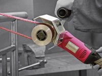 Rullo per Nastri Abrasivi con flange in acciaio INOX 85x70mm