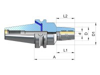 Mandrino idraulico AD+B MAS 403 BT con vite di regolazione d.8mm