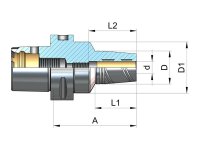 Mandrino idraulico CAPTO con vite di regolazione d.6mm