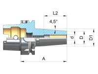 Mandrini portautensili a calettamento HSK-A per metallo duro d.10mm