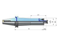 Mandrini per frese a disco DIN 6357 con chiave AD+B d.22mm