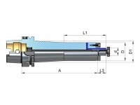 Mandrini portafrese a disco DIN 6357 HSK-A con chiave d.40mm
