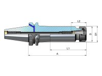 Mandrini portautensili MAS 403 BT per pinze DIN 6499 ER D.63mm
