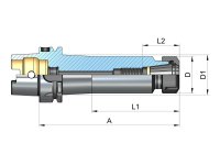 Mandrini portautensili HSK-A per pinze DIN 6499 ER D.63mm