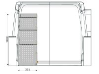 Allestimento Fiat Doblò Scaffalatura, pianale e divisori Fami Store Van L2