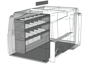 Allestimento Fiat Doblò Scaffalatura, pianale e divisori Fami Store Van L2