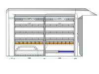 Allestimento Fiat Ducato Scaffalatura, pianale, divisori e contenitori Fami Store Van
