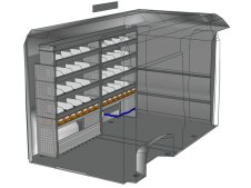 Allestimento Fiat Ducato Scaffalatura, pianale, divisori e contenitori Fami Store Van