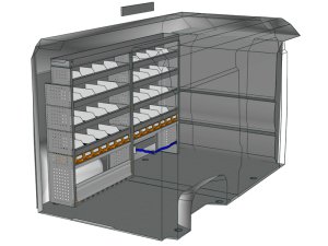 Allestimento Fiat Ducato Scaffalatura, pianale, divisori e contenitori Fami Store Van
