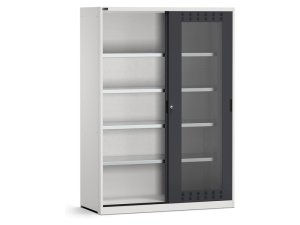 Armadio officina Fami Perfom 1428x600x2000mm con ante scorrevoli policarbonato e 4 ripiani