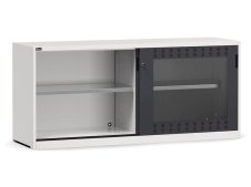 Armadio officina Fami Perfom 2040x600x915mm con ante scorrevoli policarbonato e 2 ripiani fessurati