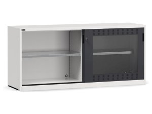 Armadio officina Fami Perfom 2040x600x915mm con ante scorrevoli policarbonato e 2 ripiani fessurati