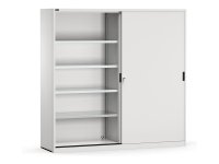 Armadio officina Fami Perfom 2040x600x2000mm con ante scorrevoli e 8 ripiani fessurati