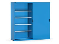 Armadio officina Fami Perfom 2040x600x2000mm con ante scorrevoli e 8 ripiani fessurati