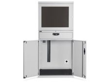 Armadio porta computer Fami Standard CS 717x635x1560mm grigio con piano regolabile