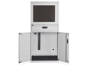Armadio porta computer Fami Standard CS 717x635x1560mm grigio con piano regolabile