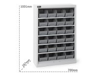 Armadio portaminuteria Fami Perfom AK 700x267x1001mm con 24 contenitori Picking Box Air