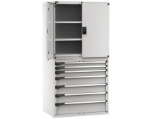 Armadio Fami Master 1020x726x2000mm grigio con 7 cassetti estrazione regolabile e 3 ripiani
