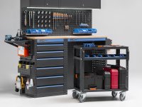 Arredo officina Fami Garage 391 G06 1520mm con cassettiera e carrello a 3 piani