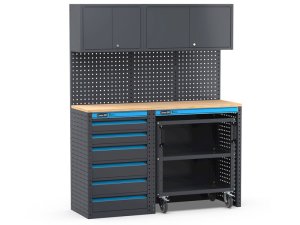 Arredo officina Fami Garage 391 G06 1520mm con cassettiera e carrello a 3 piani