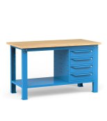 Banco da lavoro Fami 150cm per officina con piano in legno WORK1544