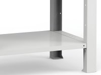 Banco da lavoro Fami Work 1024x750x882mm grigio con piano in legno