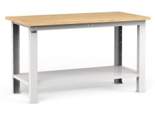 Banco da lavoro Fami Work 1500x750x882mm grigio con piano in legno