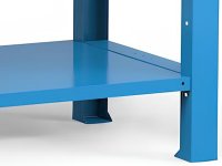 Banco da lavoro Fami Work 2000x750x882mm blu con piano in legno