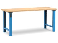 Banco da lavoro Fami Master 200cm blu con piano in legno
