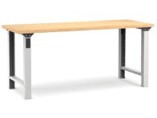 Banco da lavoro Fami Master 200cm grigio con piano in legno
