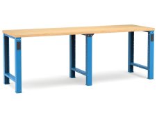 Banco da lavoro Fami Master 250cm blu con piano in legno