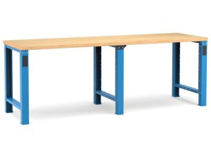Banco da lavoro Fami Master 250cm blu con piano in legno