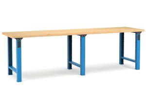 Banco da lavoro Fami Master 300cm blu con piano in legno