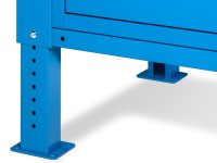 Banco da lavoro regolabile Fami WORK1512 150cm con piano in legno e 2 armadietti e 2 cassetti