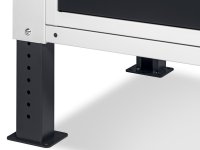 Banco da lavoro regolabile Fami WORK1511 150cm con piano in legno e 2 armadietti e 2 cassetti