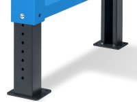 Banco da lavoro regolabile Fami Master 150cm blu con 4 cassetti, morsa e 4 prese