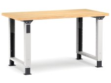 Banco da lavoro regolabile Fami Master 150cm grigio con piano in legno