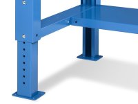 Banco da lavoro regolabile Fami WORK1534 150cm, piano in legno, cassetto e parete forata
