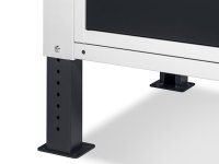 Banco da lavoro regolabile Fami WORK2011 200cm bicolore piano in legno, 3 armadi e 3 cassetti