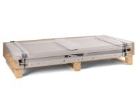 Banco da lavoro regolabile Fami WORK2011 200cm bicolore piano in legno, 3 armadi e 3 cassetti